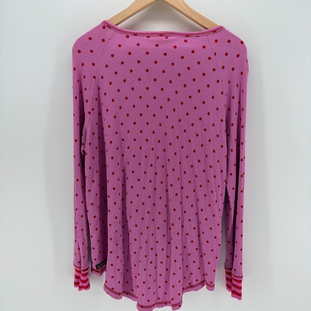Matilda Jane Modal Thermal Pajama Set Polka Dot Henley Lounge Womens LG